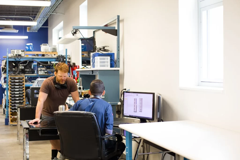 Group of Engineers working on prototyping and design