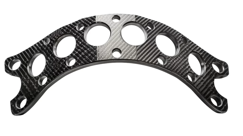 Composite Carbon Fiber part with a glossy finish