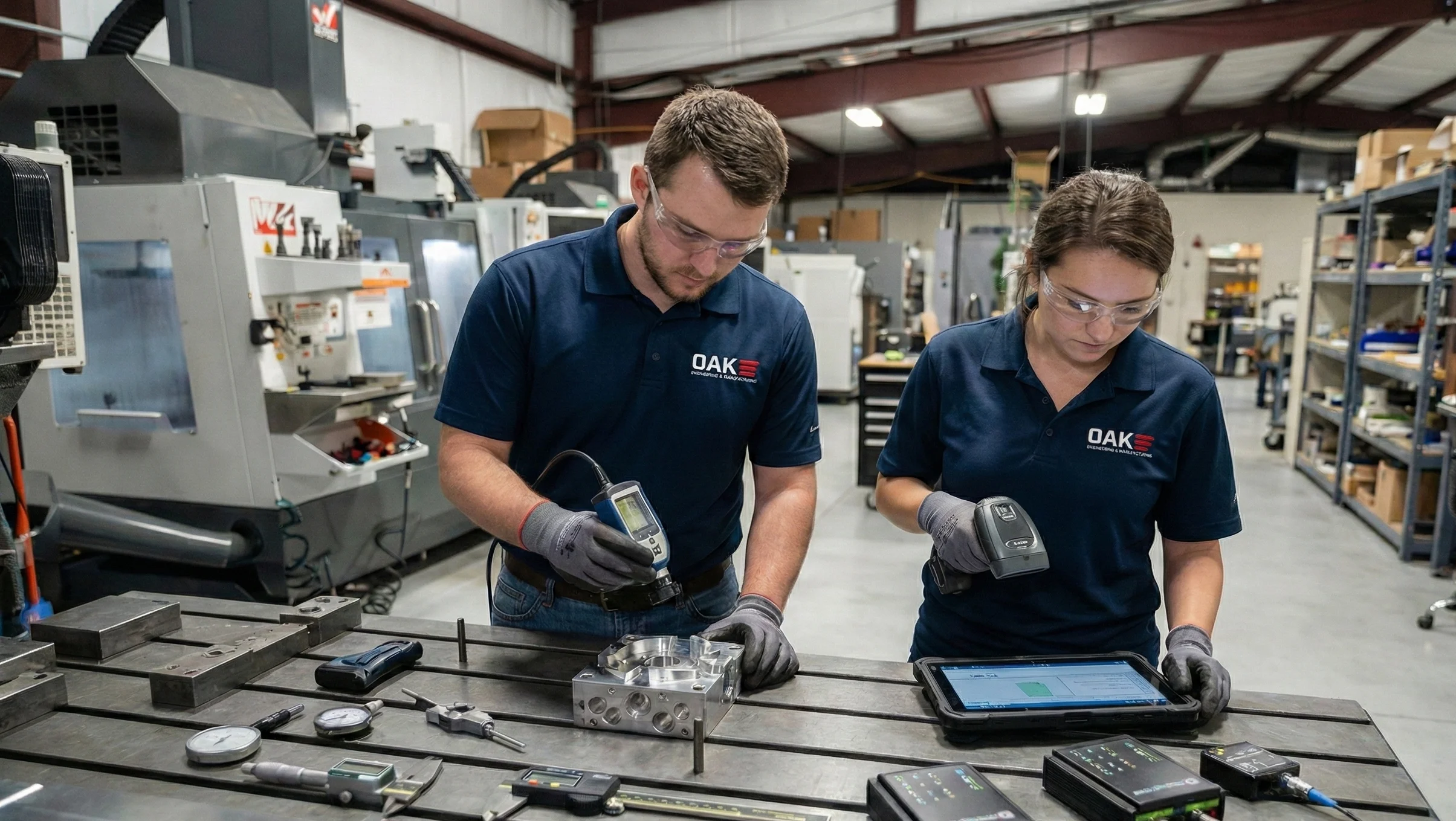 Quality control inspection of military parts