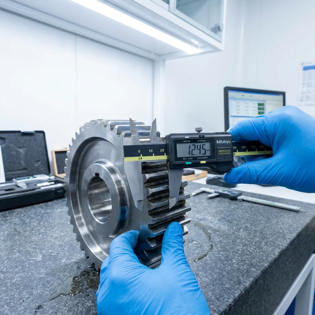 Quality control inspection of industrial parts