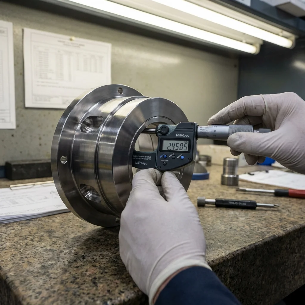 Quality control inspection of marine parts